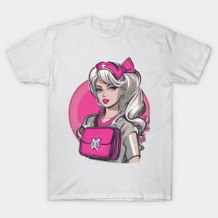 barbie nurse sketch art T-Shirt